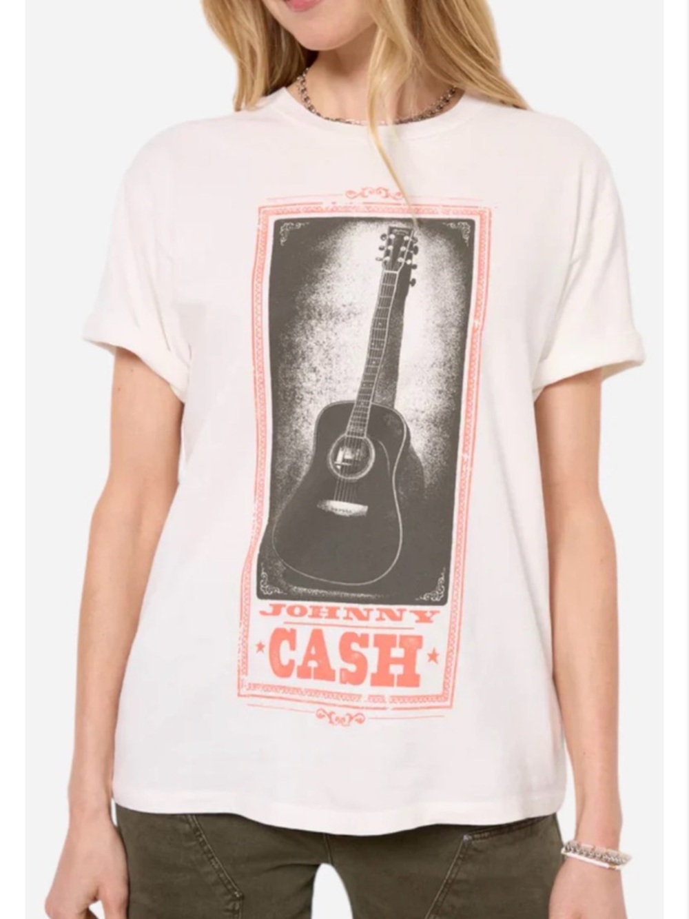 Johnny Cash Graphic Tee in White - Picture 4 of 9